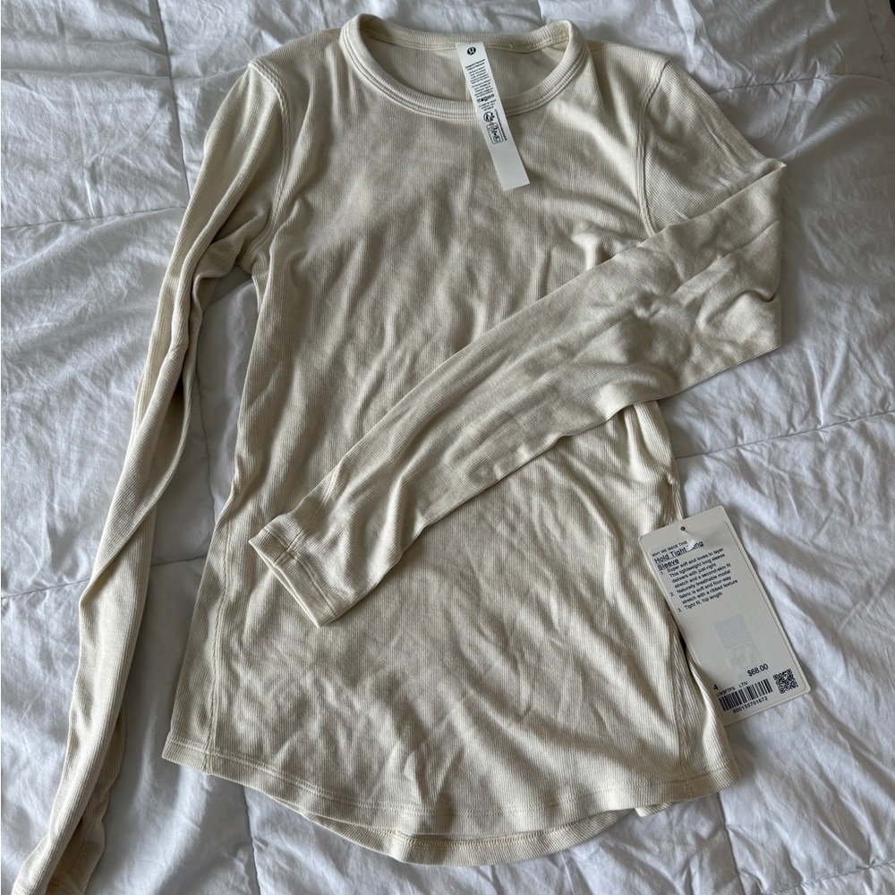 Lululemon Athletica Beige Ribbed Top